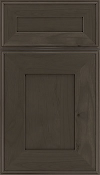 Elan 5pc Alder flat panel cabinet door in Thunder with Black glaze