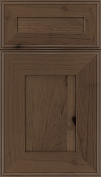Elan 5pc Alder flat panel cabinet door in Toffee with Black glaze