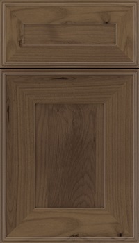 Elan 5pc Alder flat panel cabinet door in Toffee with Mocha glaze