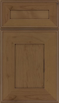 Elan 5pc Alder flat panel cabinet door in Tuscan with Mocha glaze
