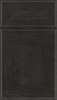 Elan 5pc Cherry flat panel cabinet door in Charcoal