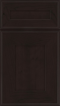 Elan 5pc Cherry flat panel cabinet door in Espresso with Black glaze