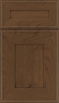 Elan 5pc Cherry flat panel cabinet door in Sienna