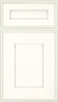 Elan 5pc Maple flat panel cabinet door in Alabaster