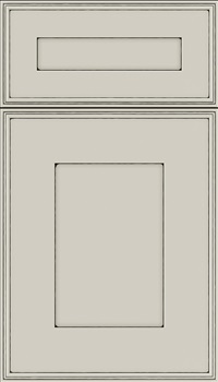 Elan 5pc Maple flat panel cabinet door in Cirrus with Black glaze