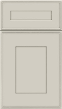 Elan 5pc Maple flat panel cabinet door in Cirrus with Pewter glaze