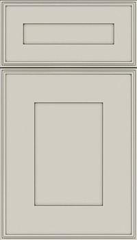 Elan 5pc Maple flat panel cabinet door in Cirrus with Smoke glaze