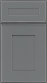 Elan 5pc Maple flat panel cabinet door in Cloudburst with Black glaze
