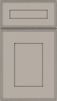 Elan 5pc Maple flat panel cabinet door in Nimbus with Black glaze