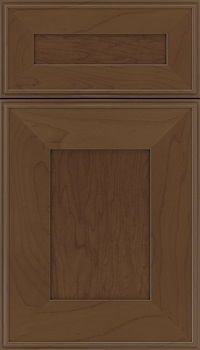 Elan 5pc Maple flat panel cabinet door in Sienna with Mocha glaze