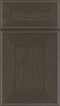 Elan 5pc Maple flat panel cabinet door in Thunder with Black glaze