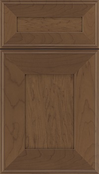 Elan 5pc Maple flat panel cabinet door in Toffee with Mocha glaze