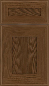 Elan 5pc Oak flat panel cabinet door in Sienna