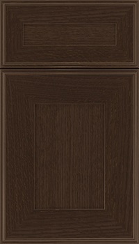 Elan 5pc Rift Oak flat panel cabinet door in Cappuccino