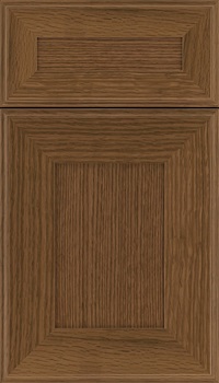 Elan 5pc Rift Oak flat panel cabinet door in Sienna