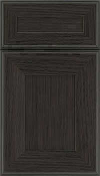 Elan 5pc Rift Oak flat panel cabinet door in Weathered Slate