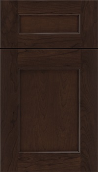 Lexington 5pc Cherry recessed panel cabinet door in Cappuccino