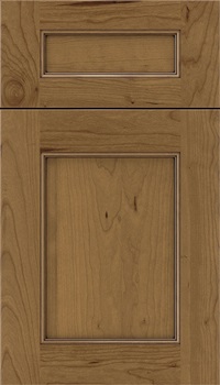 Lexington 5pc Cherry recessed panel cabinet door in Tuscan with Mocha glaze