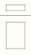 Lexington 5pc Maple recessed panel cabinet door in Alabaster with Pewter glaze