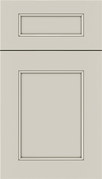 Lexington 5pc Maple recessed panel cabinet door in Cirrus with Smoke glaze