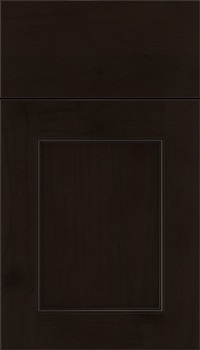 Lexington Alder recessed panel cabinet door in Espresso with Black glaze