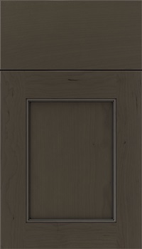 Lexington Cherry recessed panel cabinet door in Thunder with Black glaze