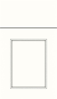 Lexington Maple recessed panel cabinet door in Alabaster with Pewter glaze