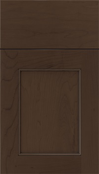 Lexington Maple recessed panel cabinet door in Cappuccino with Black glaze