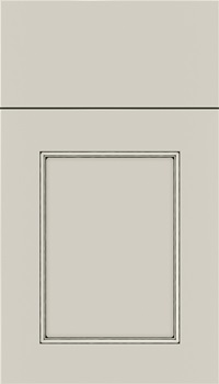 Lexington Maple recessed panel cabinet door in Cirrus with Black glaze