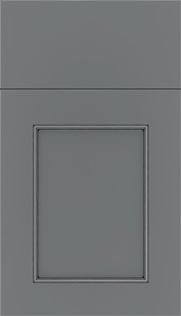Lexington Maple recessed panel cabinet door in Cloudburst with Black glaze