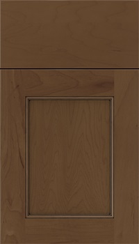 Lexington Maple recessed panel cabinet door in Sienna with Black glaze