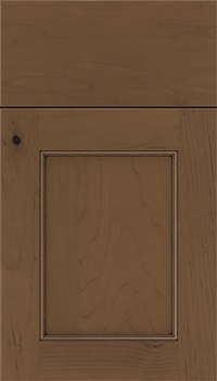 Lexington Maple recessed panel cabinet door in Toffee with Black glaze