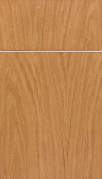 Lockhart Oak slab cabinet door in Spice