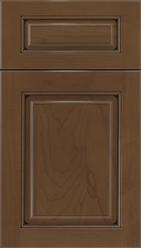 Marquis 5pc Maple raised panel cabinet door in Sienna with Black glaze