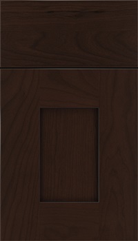 Newhaven Cherry shaker cabinet door in Cappuccino with Black glaze