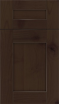 Pearson 5pc Alder flat panel cabinet door in Cappuccino with Black glaze