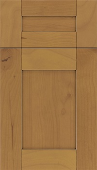 Pearson 5pc Alder flat panel cabinet door in Ginger with Black glaze