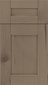 Pearson 5pc Alder flat panel cabinet door in Winter with Black glaze