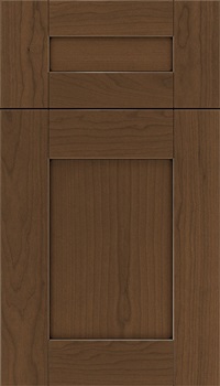 Pearson 5pc Cherry flat panel cabinet door in Sienna with Black glaze