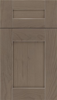 Pearson 5pc Cherry flat panel cabinet door in Winter with Pewter glaze
