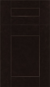 Pearson 5pc Maple flat panel cabinet door in Espresso with Black glaze