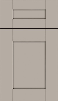 Pearson 5pc Maple flat panel cabinet door in Nimbus with Smoke glaze