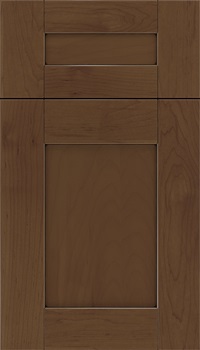 Pearson 5pc Maple flat panel cabinet door in Sienna with Black glaze