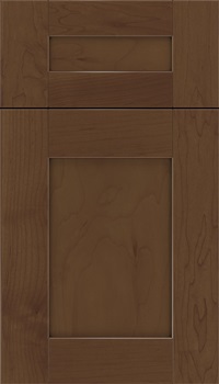 Pearson 5pc Maple flat panel cabinet door in Sienna with Mocha glaze