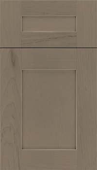 Pearson 5pc Maple flat panel cabinet door in Winter with Pewter glaze