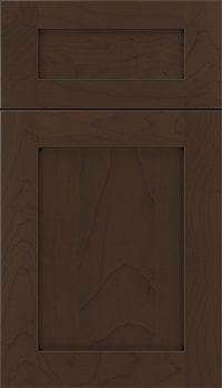 Plymouth 5pc Maple shaker cabinet door in Cappuccino with Black glaze