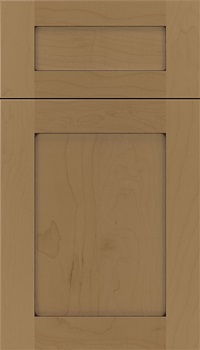 Plymouth 5pc Maple shaker cabinet door in Tuscan with Mocha glaze