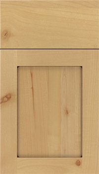 Plymouth Alder shaker cabinet door in Natural with Mocha glaze