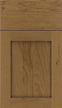 Plymouth Cherry shaker cabinet door in Tuscan with Black glaze