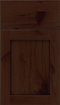Salem Alder shaker cabinet door in Cappuccino with Black glaze